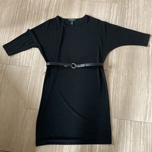 LRL dolman sleeve black dress